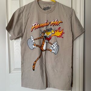 C Tan Graphic Tee with Flamin' Hot Design